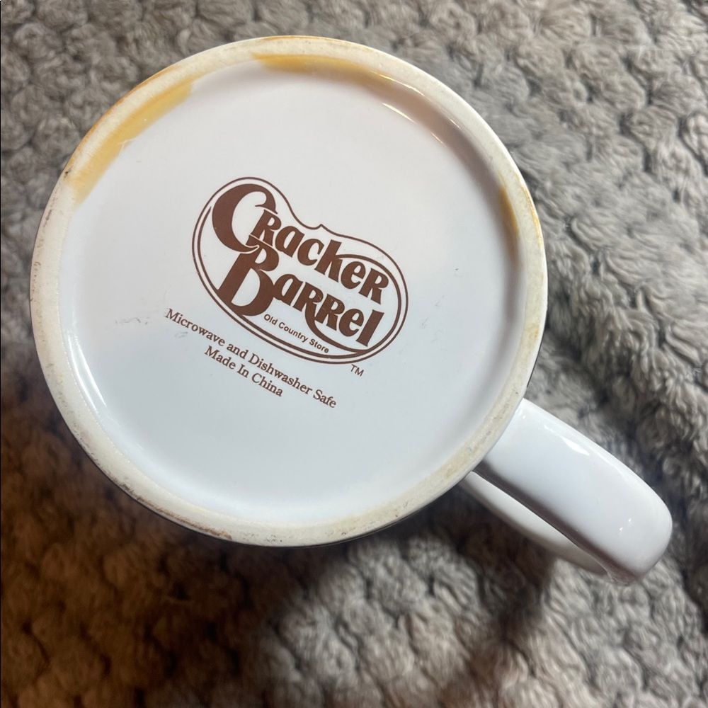 Cracker Barrel Cream and Brown Mug - Picture 4 of 4